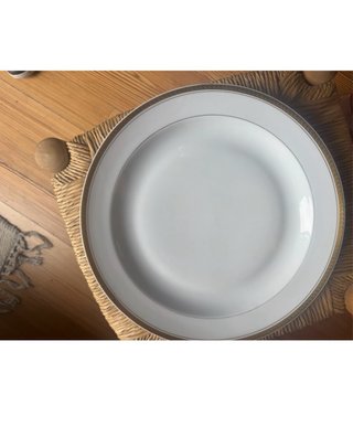 Sopera Limoges con plato y fileteado oro