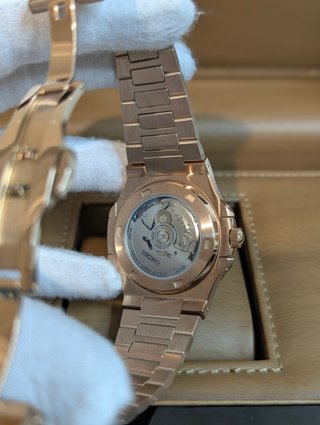 Reloj Seiko Mod Nautilus Rose Gold y Chocolate