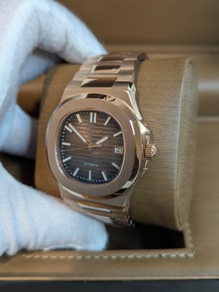 Reloj Seiko Mod Nautilus Rose Gold y Chocolate