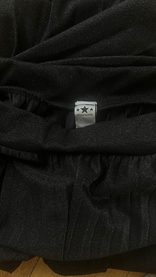 Falda pantalón plisada negra talla única
