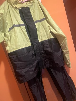 Impermeable Outlet Moto 2PC Negro/Fluor