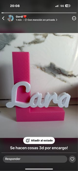 Letra 3D Nombre Personalizado