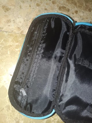 Mochila escolar azul con estuche