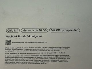 MacBook Pro 14” M4 16/512GB