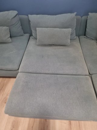Sofá modular Ikea verde-azul
