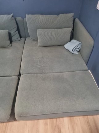 Sofá modular Ikea verde-azul