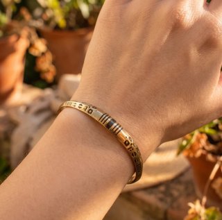 Pulsera Tuareg Latón Grabada