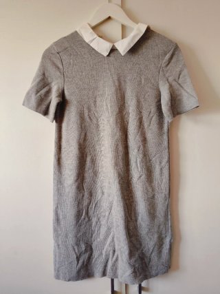 Vestido Lefties gris cuello Peter Pan Talla S
