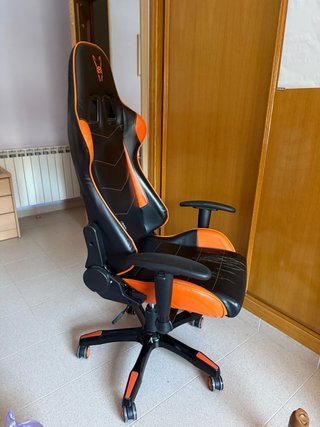 Silla Gamer Stinger Negra y Naranja