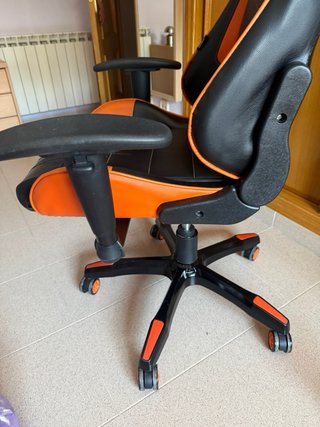 Silla Gamer Stinger Negra y Naranja