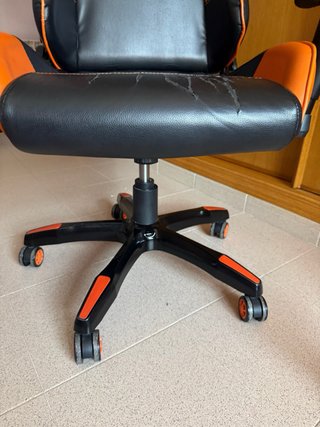 Silla Gamer Stinger Negra y Naranja