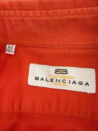 Balenciaga Pour Homme Camicia Uomo 42 \ L Cotone