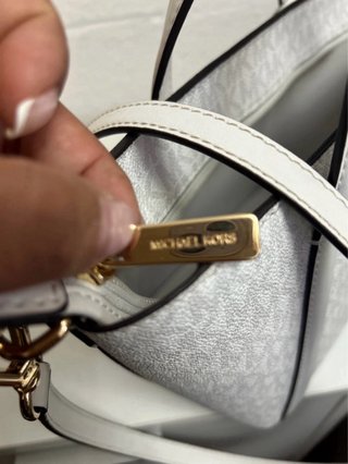 Bolso Michael Kors Blanco y Dorado