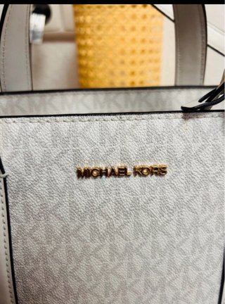Bolso Michael Kors Blanco y Dorado