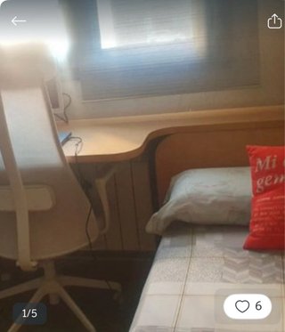 Habitación juvenil con cama y cajones