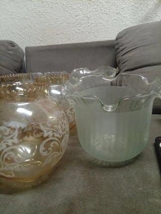 Lote 4+3 tulipas cristal vintage precio unidad