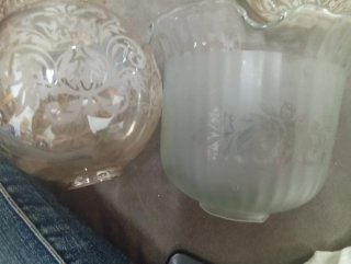 Lote 4+3 tulipas cristal vintage precio unidad
