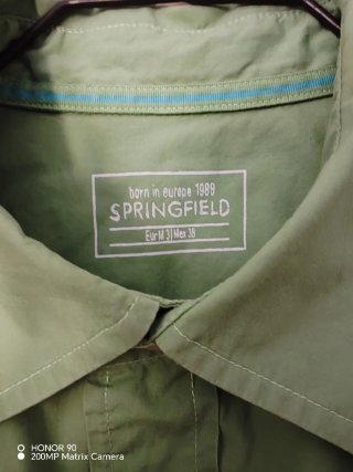 Camisa Springfield verde hombre