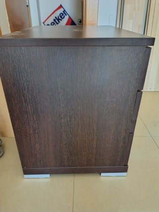Dos Mesitas de noche moderna madera y metal