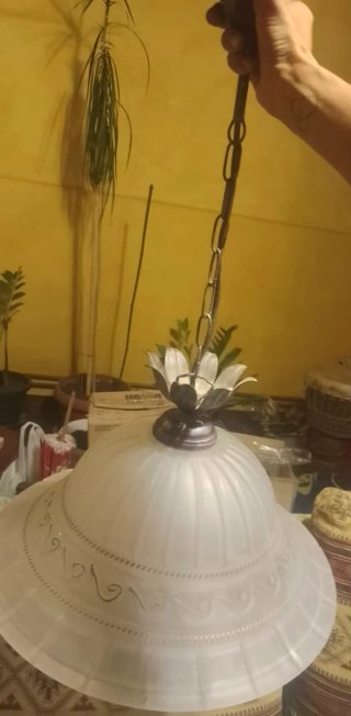 Coppia lampadari vintage con paralumi