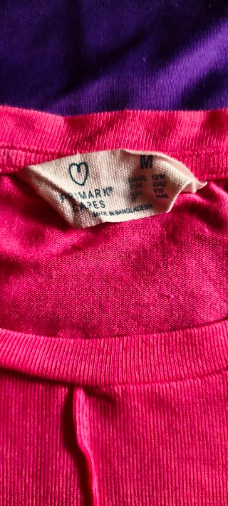 Camiseta Larga Rosa Mujer