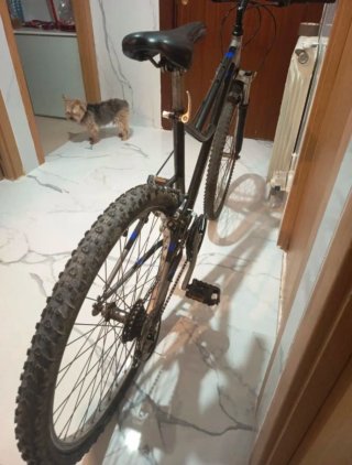 Bicicleta de montaña negra