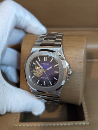 Reloj Seiko Mod Nautilus Azul Marino y Gris Plata