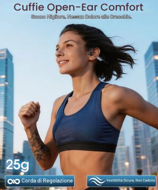 Cuffie Zovimax Open-Ear Bluetooth Nuove