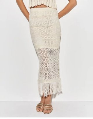 Conjunto Falda y Top Crochet Blanco