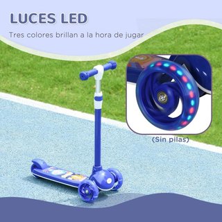Patinete Infantil 3 Ruedas LED Altura Ajustable