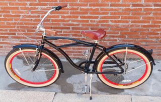 Bicicleta Hoodbikes Clásica Negra Ruedas Blancas
