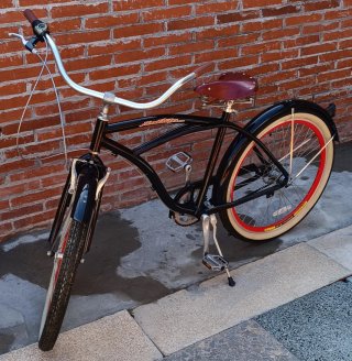 Bicicleta Hoodbikes Clásica Negra Ruedas Blancas