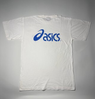 Camiseta Asics Vintage 90s Logotipo Azul Grande