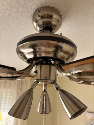 Ventilador de techo madera y metal