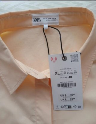 Blusa manga corta beige/amarilla