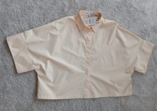 Blusa manga corta beige/amarilla