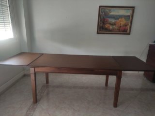 Mesa extensible madera roble