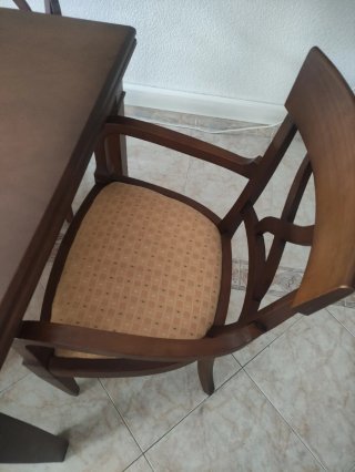 Mesa extensible madera roble