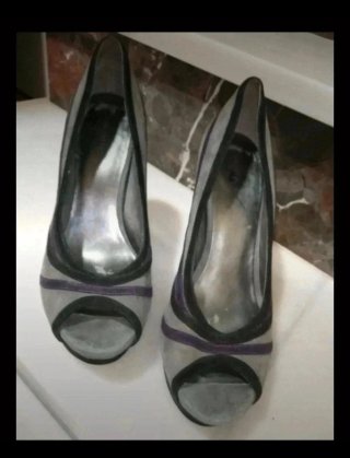 Tacones Nine West grises talla 40