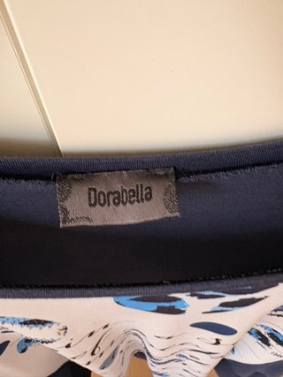 T-shirt Dorabella blu e bianca