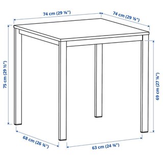 Mesa VIHALS IKEA blanca 74x74 cm