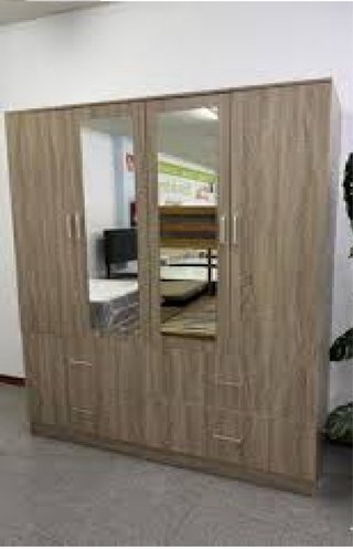 Armario 4 puertas blanco + Cuatro cajones más espe
