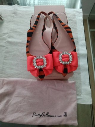 Pretty Ballerinas Talla 38 Atigradas Naranja
