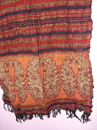 Sciarpa Silk Wool Made in India Bordeaux Invernale