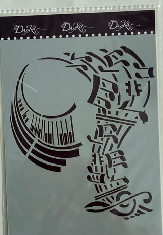 Plantilla découpage música notas piano