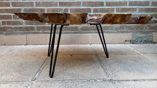 Mesa tronco madera natural
