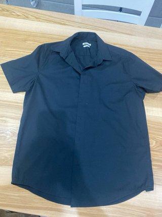 Camisa Negra Hombre Manga Corta Talla S