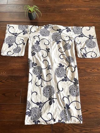 Kimono Yukata Japonés Vintage Costura a Mano
