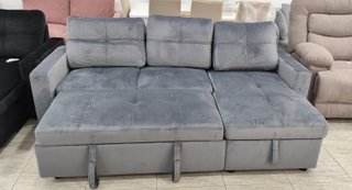 Sofá 3 plazas con chaise longue reversible y arcón