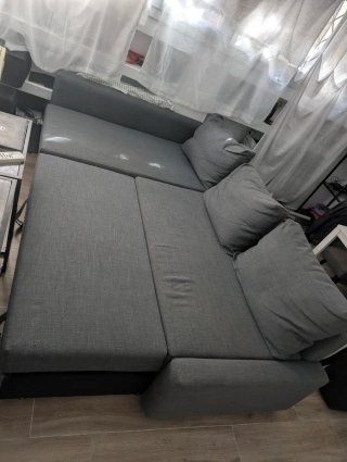 Sofá Cama Chaiselongue Friheten Ikea Gris